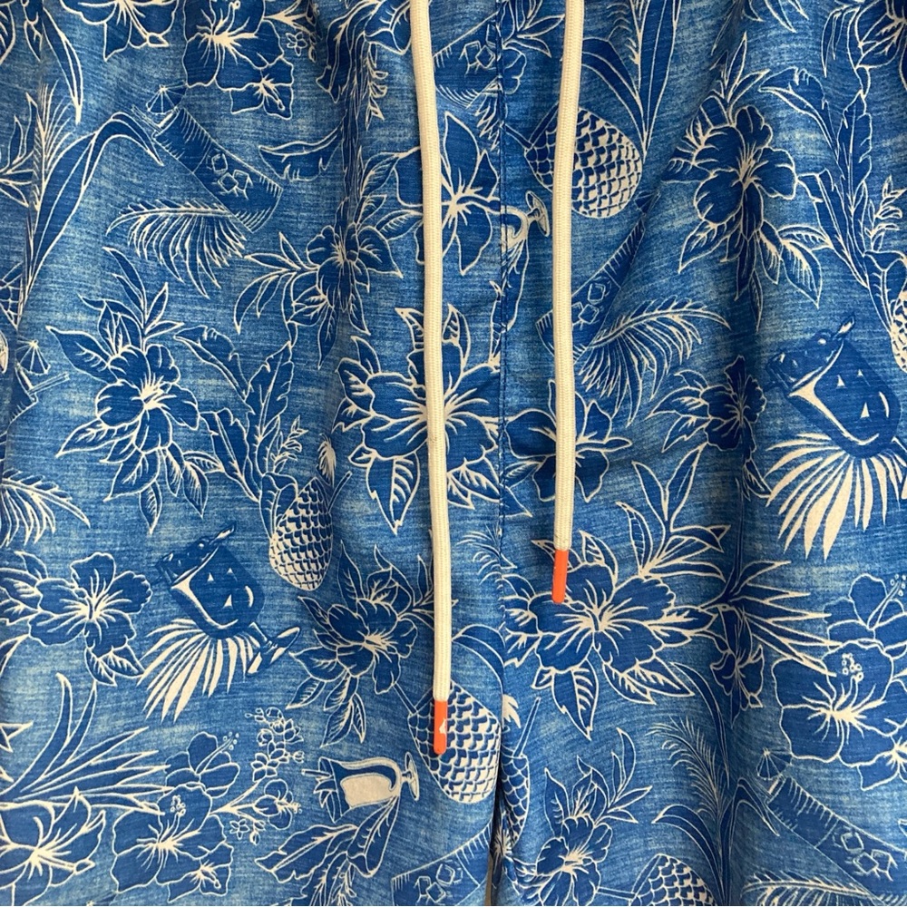Tommy Bahama Men’s Blue/Orange Swim Trunks Nautical Design Hawaiian Tropical LG - Picture 4 of 13